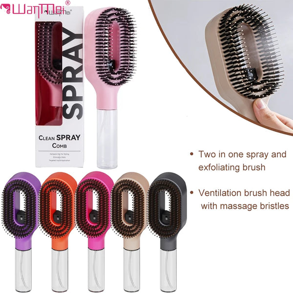 2-in-1 Spray Detangling Hair Brush